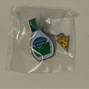Official Hidden Valley Ranch Enamel Pin W/ Pizza Slice Charm Lapel Pinback NEW